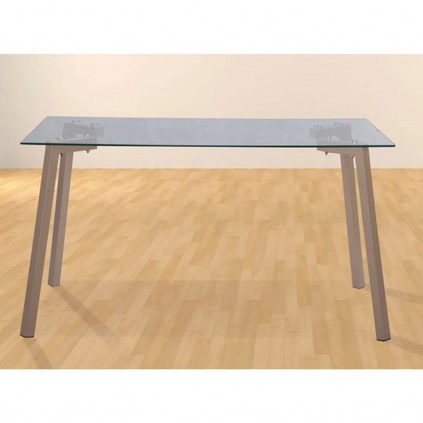 Mesa de Comedor Sullie Cristal Madera 140x80x75 Cm 2