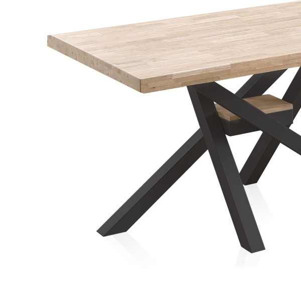 Mesa Comedor Fija Xena Roble Nordish-Negro 160x100x76 Cm 2
