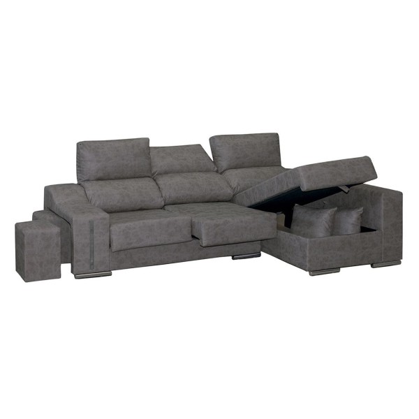 Chaiselongue Derecho Río Tapizado Magnol Cemento... 2