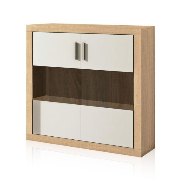 Bodeguero 2 Puertas Lara Cambria-Blanco 110x34,6x110 Cm