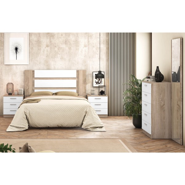 Pack Dormitorio Completo Monika Cambria-Blanco Sinfonier