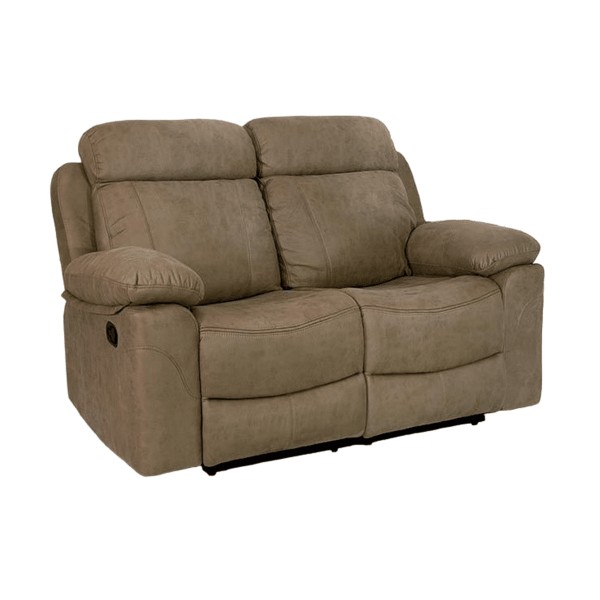 Sofá 2 Plazas Relax Menfis Tapizado Nolia Piedra...