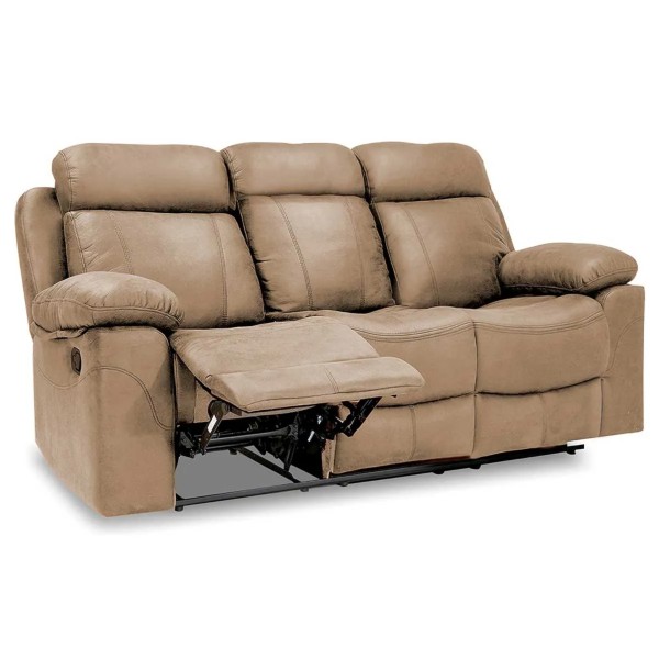 Sofá 3 Plazas 3 Asientos Con 2 Relax Menfis Nolia Piedra...