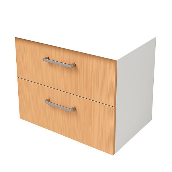 Módulo de Mueble De Baño 2 Cajones 80 Roble Tauros Export... 2