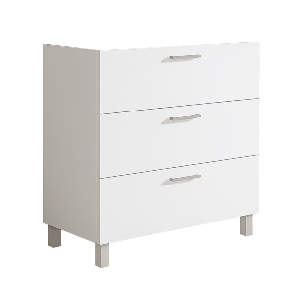 Módulo De Baño Export 3 Cajones 60 Blanco Titanio...