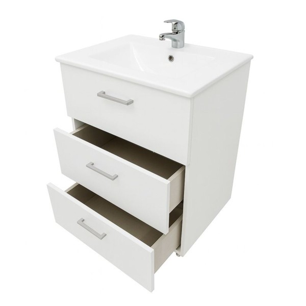 Módulo De Baño Export 3 Cajones 80 Blanco Titanio... 2