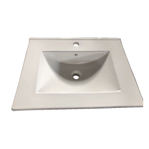 Lavabo De Cerámica 1 Seno Blanco 81x41x17 Cm