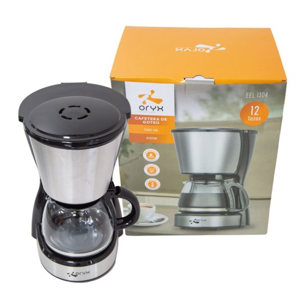 Cafetera de goteo 12 tazas EEL1304 Oryx 23x26x33 Cm