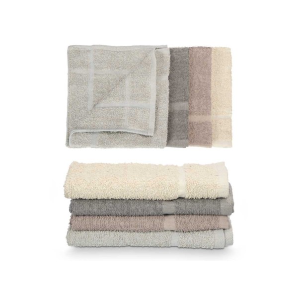 Set de 4 paños cocina algodón gris surtido 400 gr...