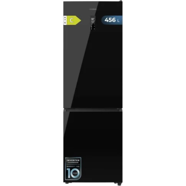Frigorífico Combi Bolero Combi 456 Black Glass C Cristal Negro 456 L Total No Frost CECOTEC 59,5x68x201 Cm