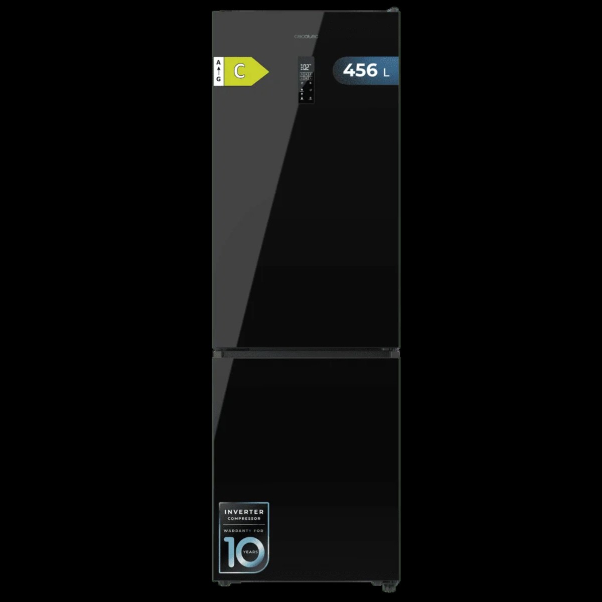 Frigorífico Combi Bolero Combi 456 Black Glass...