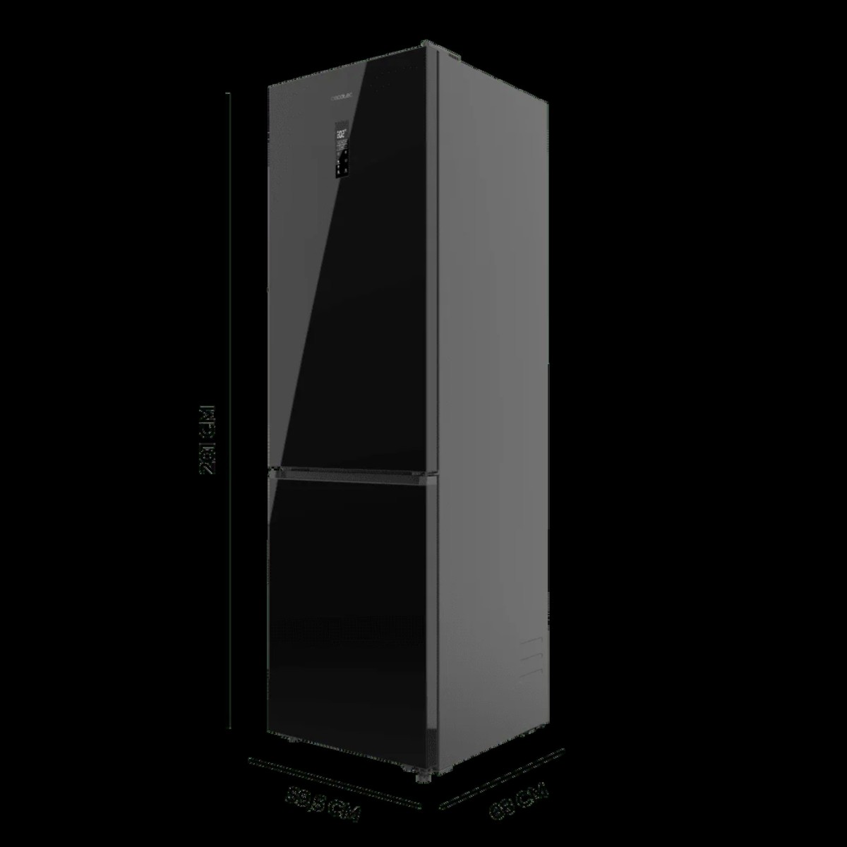 Frigorífico Combi Bolero Combi 456 Black Glass...