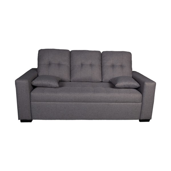 Sofá 3 Plazas Egeo Tapizado Malmo Gris 188x82x96 Cm