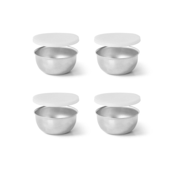 Set 4 Boles con Tapa 130 ml 9x9x21,5 Cm