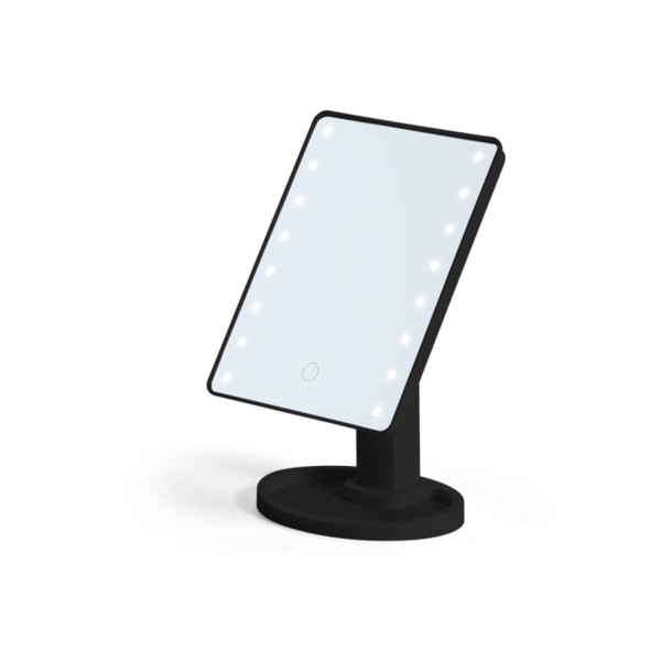 Espejo Led Rectangular Baño Negro 16,5x6,5x28 Cm 2