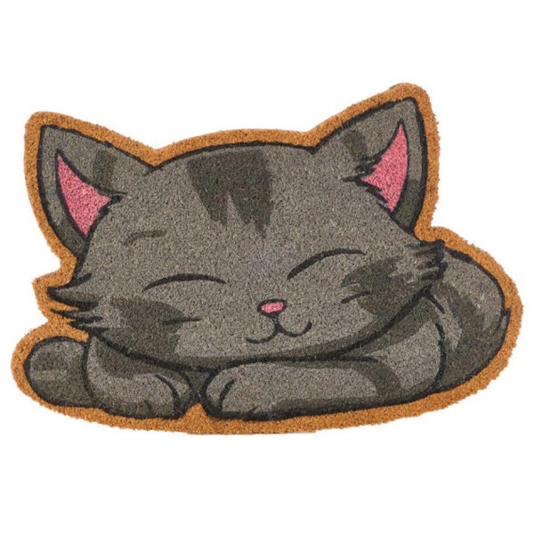 Felpudo Con Forma de Gato 60x40x1,5 Cm