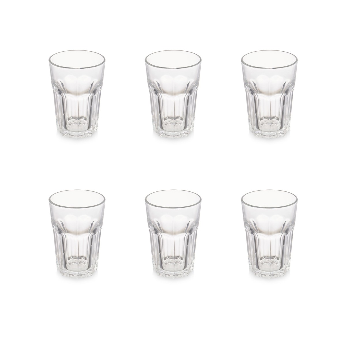 Set de 6 Vasos de Vidrio Transparente 360 ml...