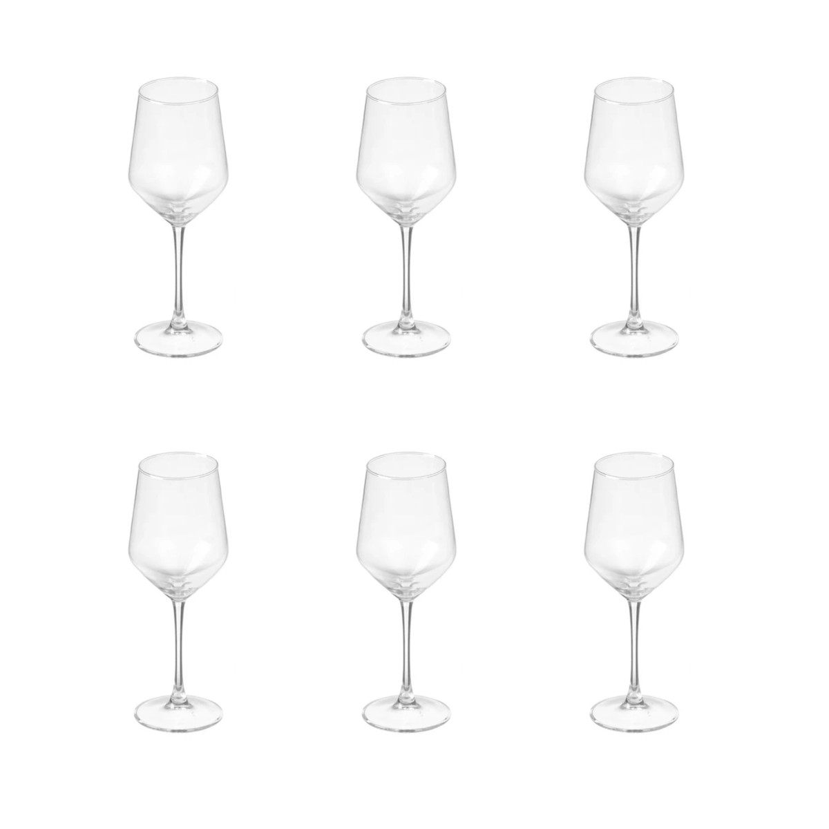 Set 6 Copas Cónicas de Vidrio 510 ml 8x8x22 Cm