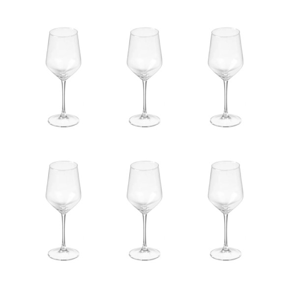 Set 6 Copas Cónicas de Vidrio 510 ml 8x8x22 Cm