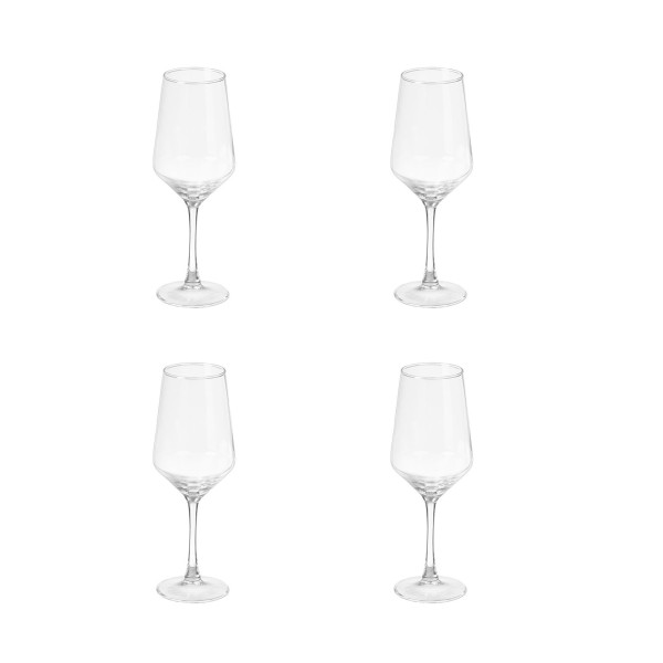Set De 4 Copas Cónicas De Vidrio 400 ml 8x8x23,5 Cm