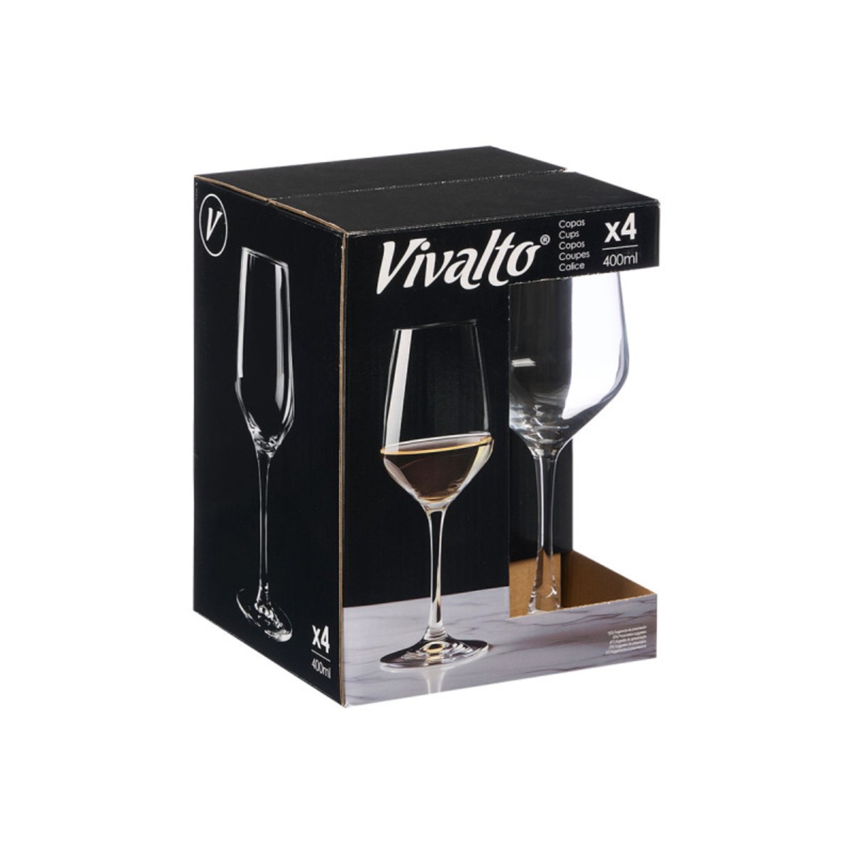 Set De 4 Copas Cónicas De Vidrio 400 ml...