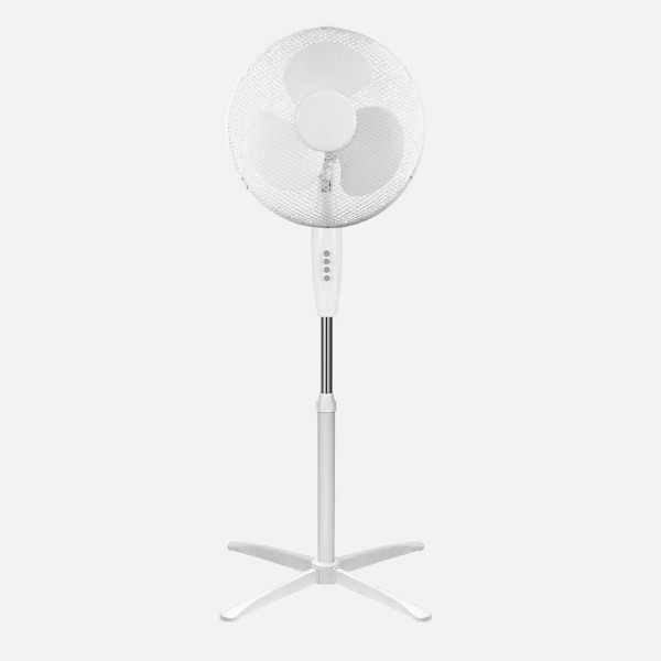 Ventilador De Pie Flip 45W Blanco 3 velocidades 3 aspas 40 cm 48x48x120 Cm