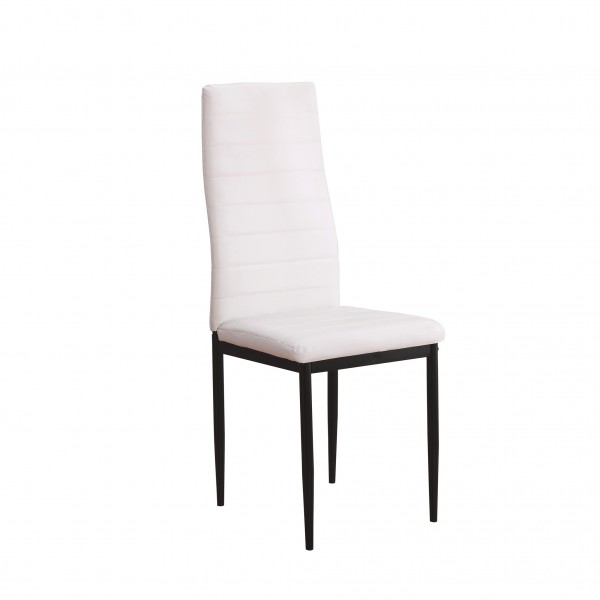 Pack de 6 Sillas Emi Tapizadas PU Blanco 44x42x96 Cm 2