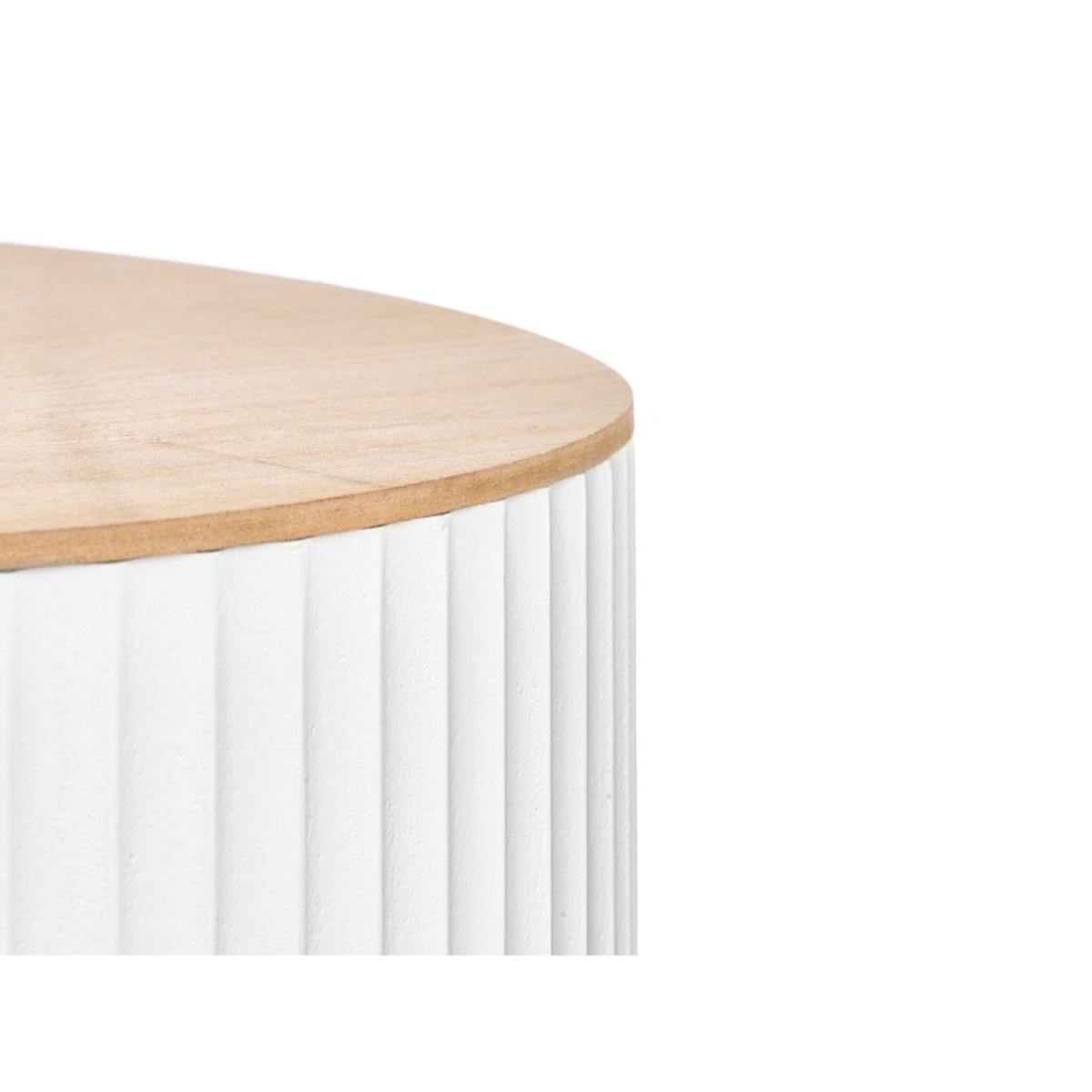 Mesa Auxiliar Ondas Blancas 38x38x47 Cm