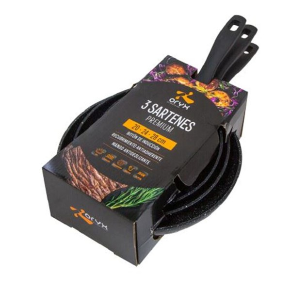 Set De 3 Sartenes Premium Antiadherentes Oryx... 2