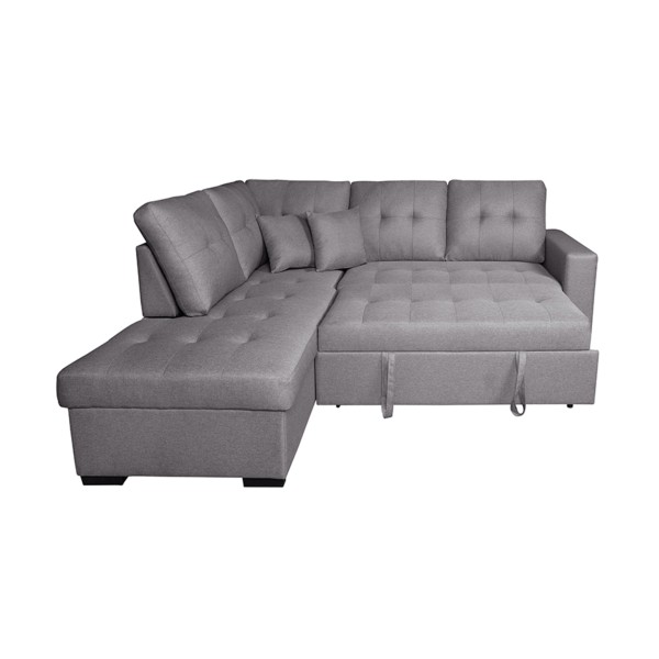 ChaiseLongue Cama Izquierda Isis Malmo 90 Gris 230x212x96 Cm