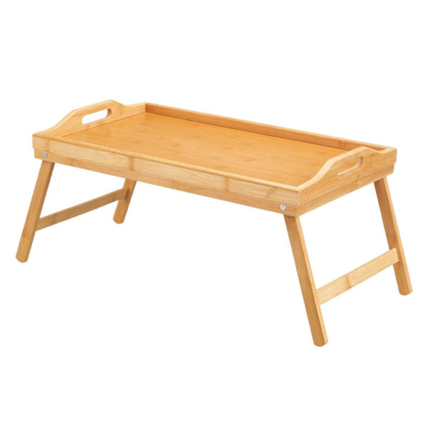 Mesa-Bandeja Plegable Bambú 50x30x6 Cm