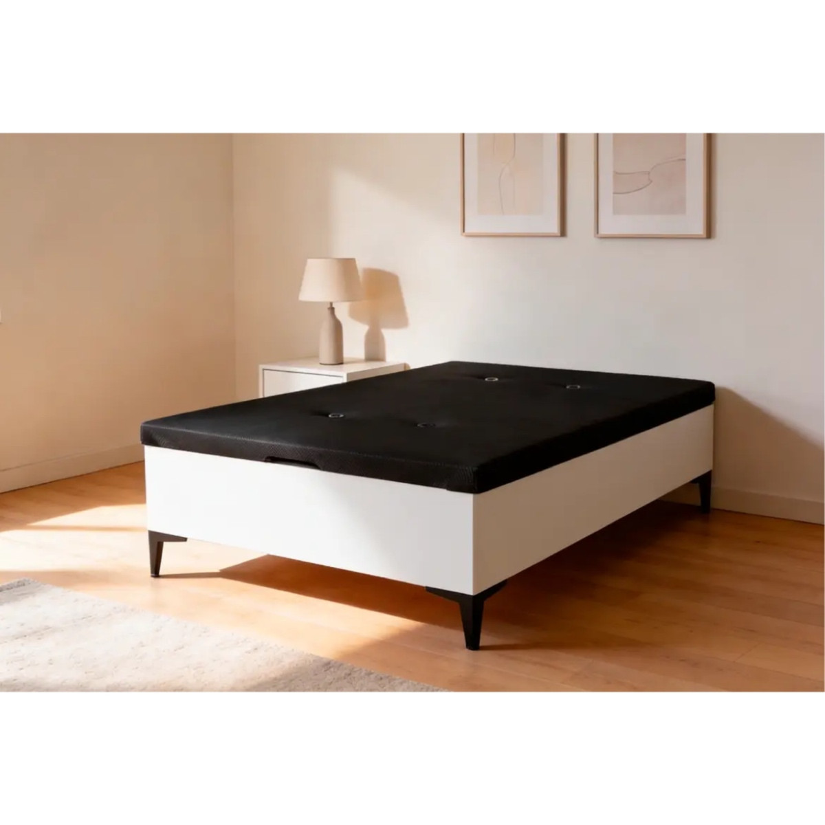 Canapé 105 Rumbero 4 Patas Blanco 105x190x37 Cm