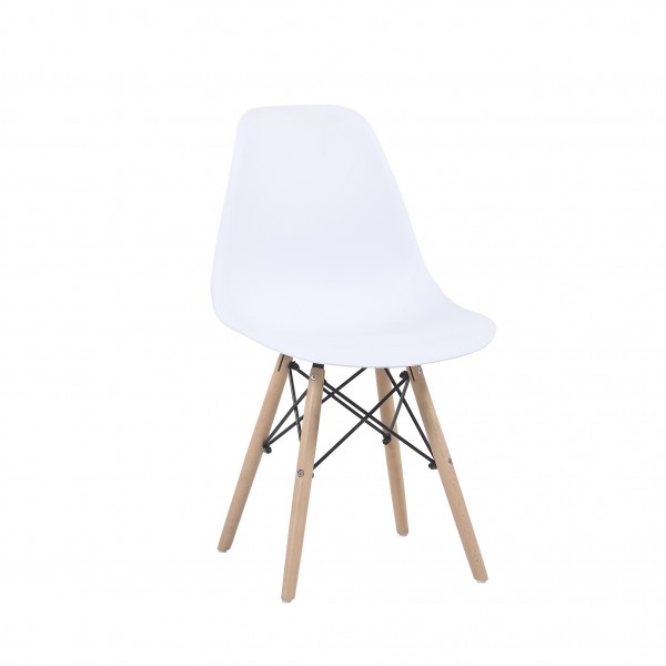 Pack de 4 Sillas Dinamarca Blanco Patas de Madera... 2