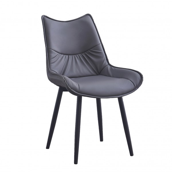 Pack de 2 Sillas Calista Tapizadas PU Gris Patas... 2