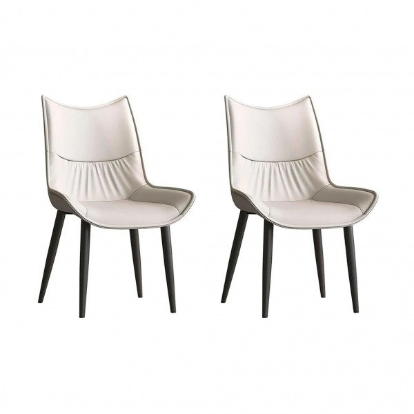 Pack de 2 Sillas Calista Tapizadas PU Beige Patas...