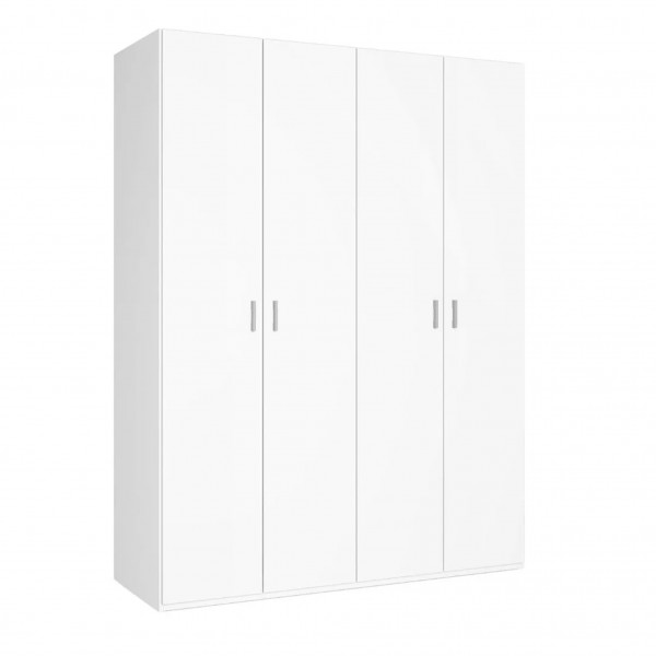 Armario River 4 puertas abatibles blanco 150,2x51x197,5 Cm