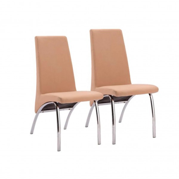 Pack de 2 Sillas Aroa Tapizado Jarama Beige Patas Metal...