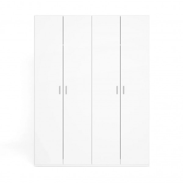 Armario River 4 puertas abatibles blanco 150,2x51x197,5 Cm 2