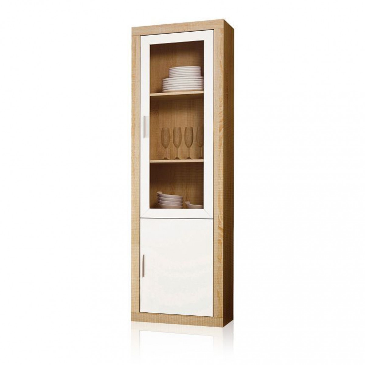 Vitrina Lara 1 Puerta Cristal Cambria-Blanco...