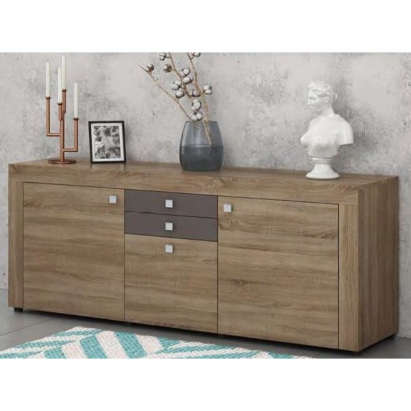 Aparador 3 Puertas + 2 Cajones Julieta Cambria-Chocolate... 2