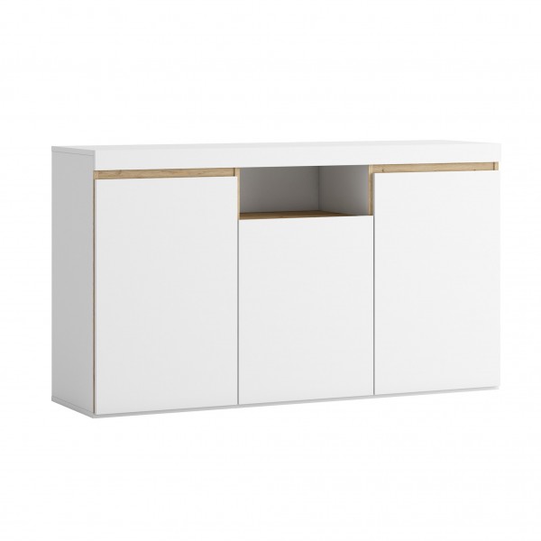 Aparador 3 Puertas Elis Blanco Mate-Nature...