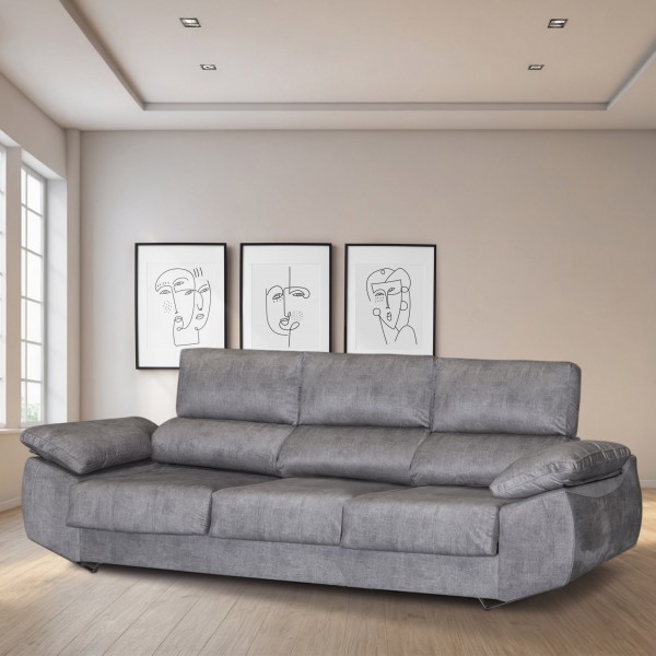 Sofá 3 Plazas 3 Asientos EPI Tapizado Mangol Cemento... 2