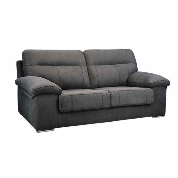 Sofá 3 Plazas DUERO Tapizado Cairo Antracita 195x90x103 Cm